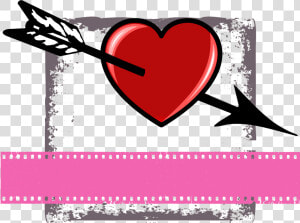 Valentine Heart With Arrow Pierced Through   Flechas De San Valentin  HD Png Download