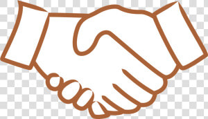 Hand shaking   Cartoon Executive Agreement  HD Png Download