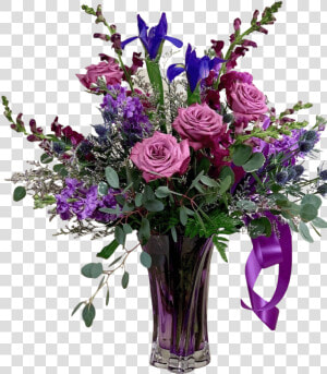 Arrangement Of Purple Snapdragons  Irises And Roses   Bouquet  HD Png Download