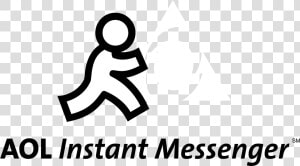 Aol Instant Messenger Logo Black And White   Aol Instant Messenger  HD Png Download