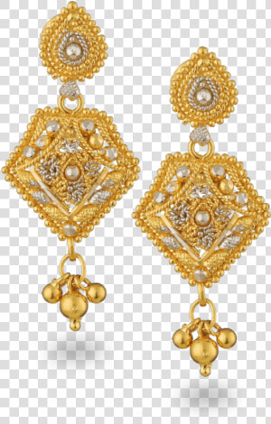 22ct Gold Filigree Earrings   Senco Gold Earrings Collection  HD Png Download