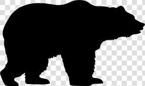 American Black Bear Polar Bear Grizzly Bear Clip Art   Silhouette Grizzly Bear Clipart  HD Png Download