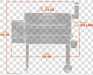 Texas Elite Pellet Grill   Traeger Pro 575 Dimensions  HD Png Download