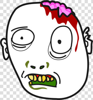 Clipart Mouth Zombie   Zombie Face Cartoon Png  Transparent Png