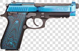 Taurus 92 9mm  Polished Pvd Blue Slide  G10 Blue And   Taurus Pt92 Blue Pvd  HD Png Download