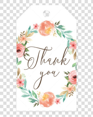 Floral Favor Tag Template Download By Littlesizzle   Floral Thank You Tags  HD Png Download