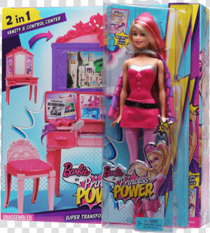 Girls Princess Power Superhero Vanity Play Set   Barbie De Superhero  HD Png Download