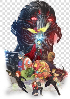 Download Ultron Fan Art Clipart Thor Loki Ultron Thor   Ultron Marvel Fan Art  HD Png Download