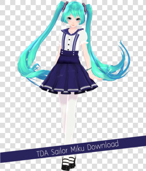 Miku School Uniform Mmd  HD Png Download