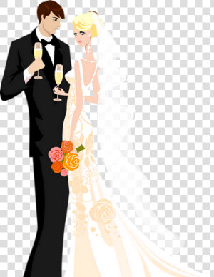 ♥ Mariage  Mariés Png  Dessin  Couple   Wedding Dress Groom Template  Transparent Png