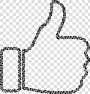 Border 12 Extended Thumbs Up Clip Arts   Line Art  HD Png Download