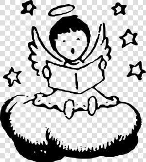 Hd Baby Angel Png Black And White Transparent Baby   Cute Angel Clipart Black And White  Png Download