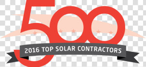 Top 500 Logo   2016 Top Solar Contractors  HD Png Download