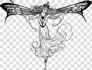 Vintage  Fairy  Line Art  Queen  Princess  Royalty   Mercutio Queen Mab Romeo And Juliet  HD Png Download