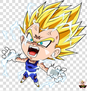 Clip Free Download Vegeta Majin Buu Goku Transprent   Vegeta Chibi  HD Png Download