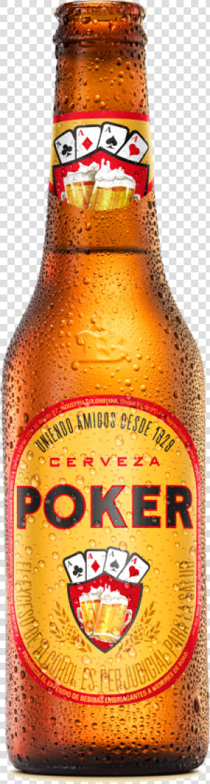 Botella Nueva Sin Tapa 330 Cerveza Colombiana   Cerveza Poker  HD Png Download