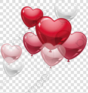 Floating Balloons Red   Happy Birthday Heart Balloons  HD Png Download