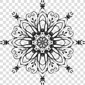 Rose Floral Flourish Design 2 Clip Arts   Diseños De Mandalas Png  Transparent Png