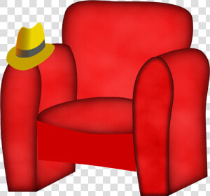 Angle comfort couch   Hat On The Chair  HD Png Download