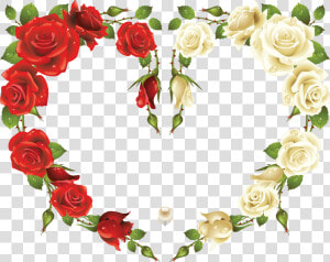 Large Transparent Frame With   Heart Rose Frame Png  Png Download