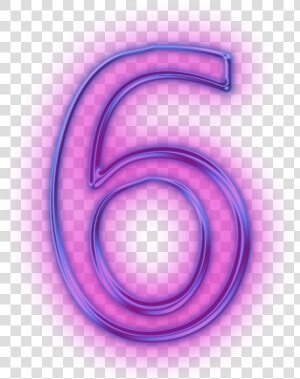  number  neon  6  purple  neonspiral  neonlights  neoneffect    Number 6 In Pink  HD Png Download