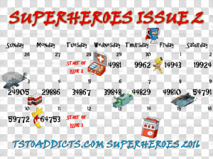 Superheroes 2 Issue 2 Calendar   Illustration  HD Png Download