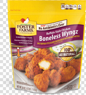 Buffalo Style Boneless Wyngz   Foster Farms Chicken Wings  HD Png Download