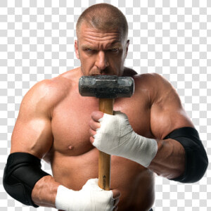 Triple H Png Photo   Triple H With Hammer  Transparent Png