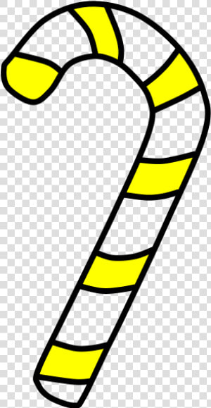 Candy Cane  Yellow  White   Candy Cane Black And White  HD Png Download