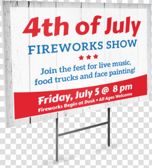 4th Of July Fireworks Show Yard Sign Template Preview   Billboard  HD Png Download