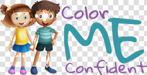 Color Me Confident Logo   Cartoon  HD Png Download