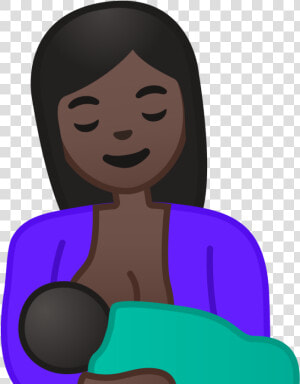 Breast Feeding Dark Skin Tone Icon   Sitting  HD Png Download