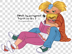 Hangin Out By Kerenitychan Arnold And Helga  Hey Arnold    Hey Arnold Cursed  HD Png Download