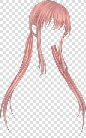 Png Transparent Library Bangs Drawing Reference   Pink Anime Hair Transparent  Png Download