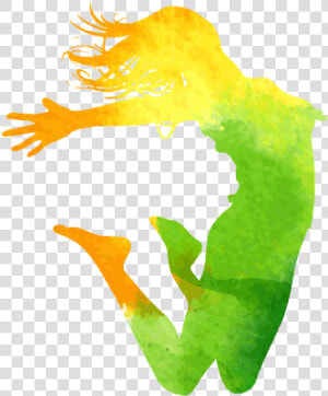 Zumba Timmins   Watercolour Jumping People  HD Png Download