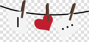 Heart On A Clothesline Clipart   Png Download   Clothesline Clipart Png  Transparent Png