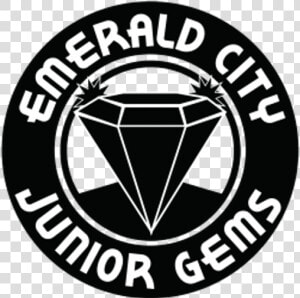 Emeraldcityjuniorgems Logo2016 Blackwhite   Emblem  HD Png Download