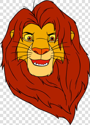 Simba Lion King Face   Png Download   Lion King Cartoon Face  Transparent Png