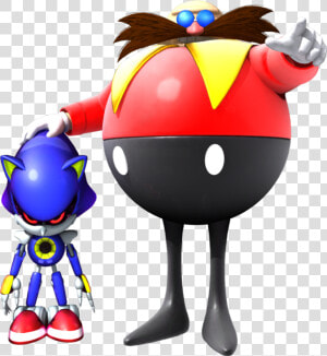 Robtnik And Metal Sonic   Eggman And Metal Sonic  HD Png Download