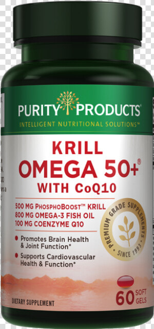 Krill Omega 50 100 Mg Co q10   Purity Products Vital Brilliance  HD Png Download