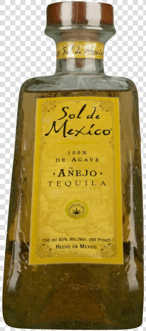 Sol De Mexico Anejo Tequila   Glass Bottle  HD Png Download