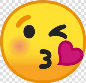 Face Blowing A Kiss Icon   Android Kiss Emoji  HD Png Download