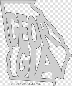 Georgia Map Shape Text  Outline Scalable Vector Graphic   Svg Outline Of Georgia  HD Png Download