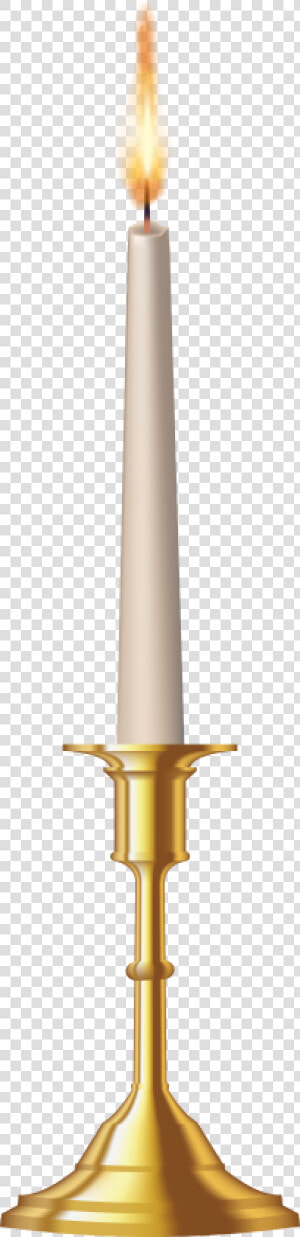 Golden Candlestick Png Clip Art   Candle Stick Png  Transparent Png