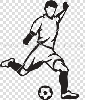 Soccer Player Kicking Ball   Soccer Player Kicking A Ball  HD Png Download