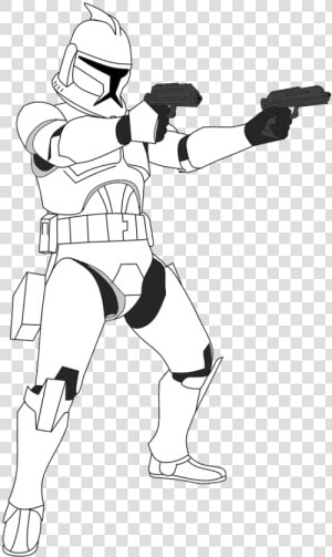 Clone Trooper Science Fiction Star Wars Clone Wars    Star Wars Clone Trooper Drawing  HD Png Download