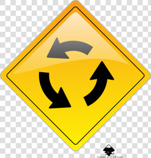 Circular Intersection Warning Clip Arts   Examples Of Present Progressive In Italian  HD Png Download