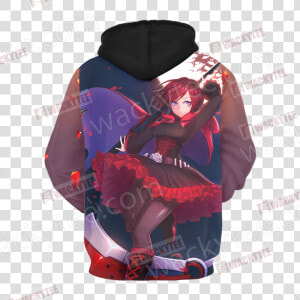 Rwby Ruby Rose Unisex 3d Hoodie Fullprinted No Zip  HD Png Download