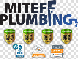 Miteff Plumbing   Home Advisor Top Rated  HD Png Download