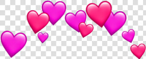  pink  heart  tumblr  hearts  sticker  emojis  iphoneemoji   Transparent Heart Crown Png  Png Download